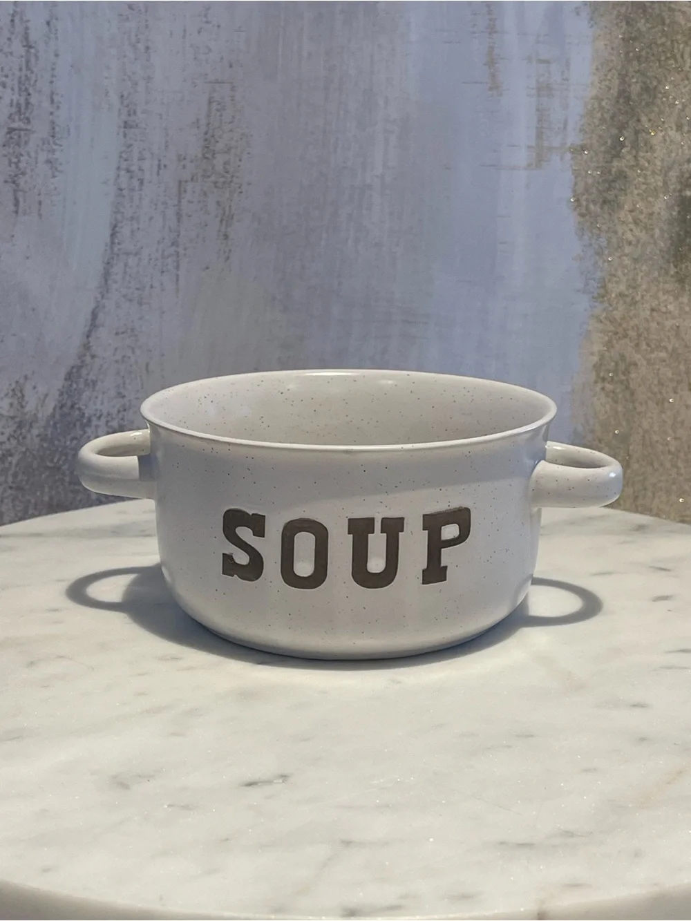 Set of ceramic soup bowls with handles Red, Camel, Teal and white 💗🎁